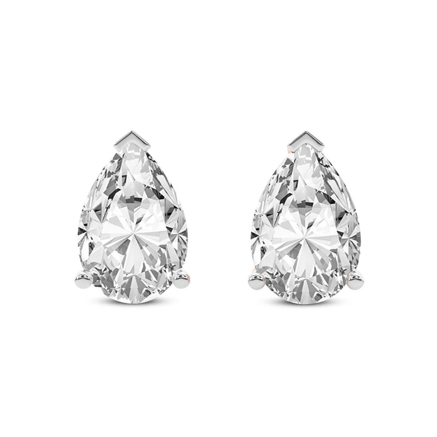 VVS Moissanite Pear-Shape Solitaire Earrings